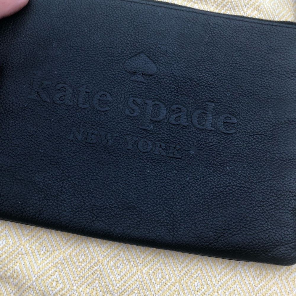 Black leather Kate Spade ♠️ bag/clutch